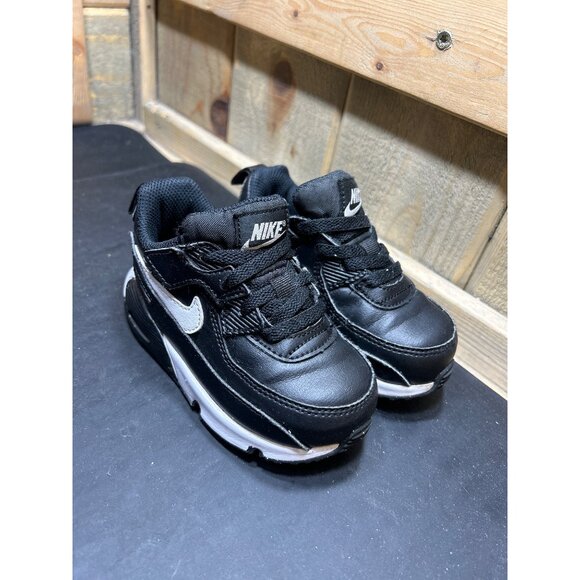 Nike Air Max 90 EasyOn TD Sneakers Black/White Size 7C Toddler - Picture 2 of 10